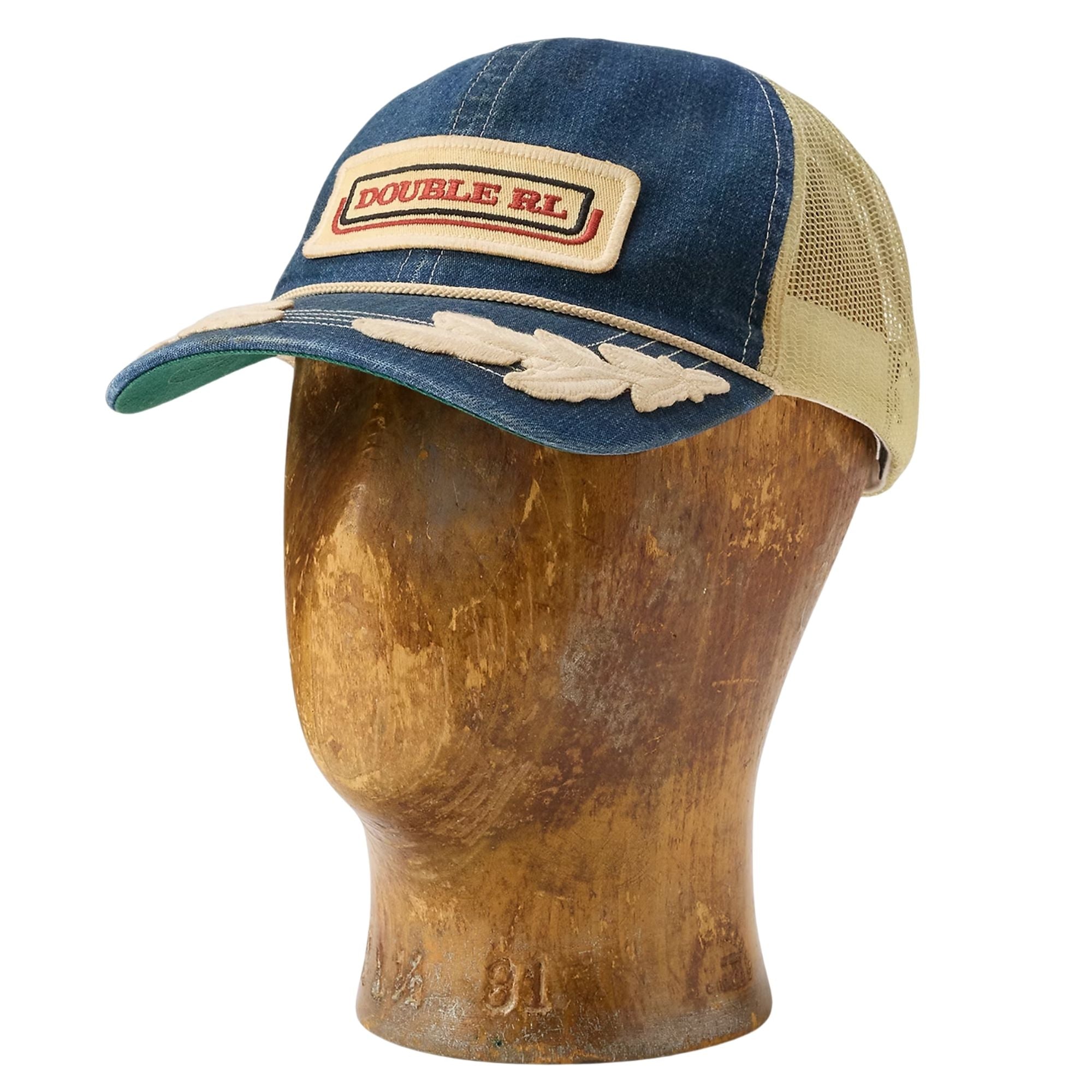 RRL by Ralph Lauren Logo-Patch Denim Trucker Cap - Blue 7821401