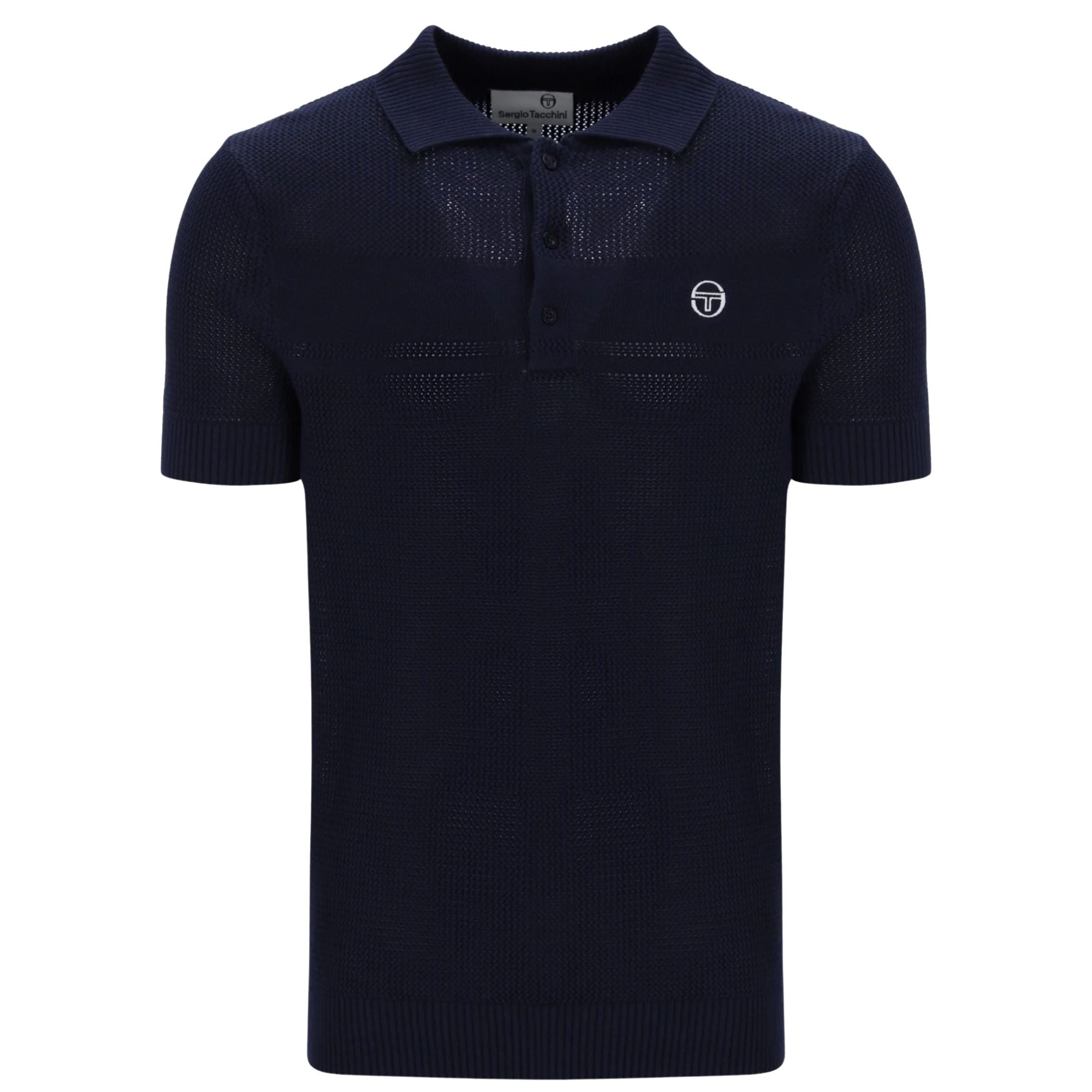 Sergio Tacchini Sabino Knit Polo Shirt - Maritime – Stuarts London