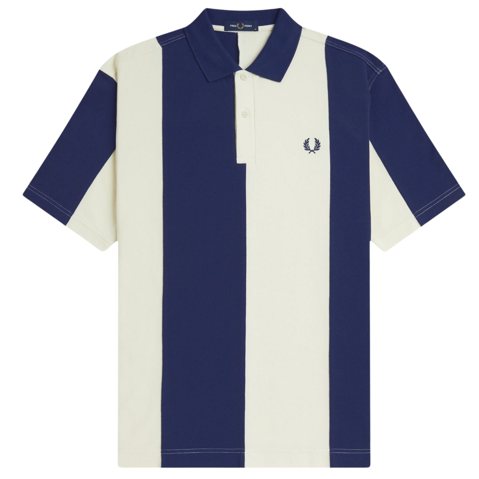 Fred Perry Cut and Sew Panel Polo Shirt - French Navy M2462-143