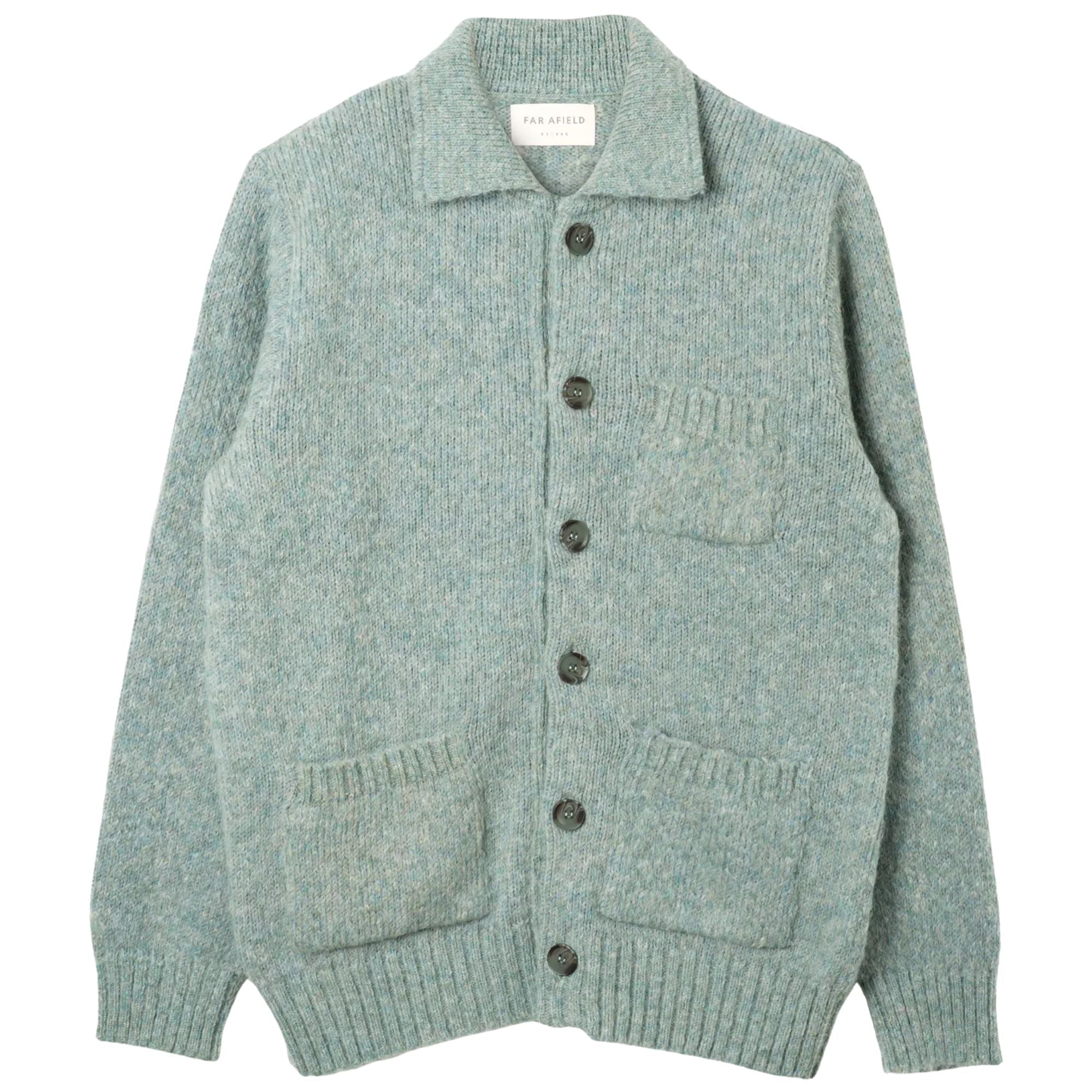 Far Afield Station Cardigan - Aqua Blue AF812-AQA – Stuarts London