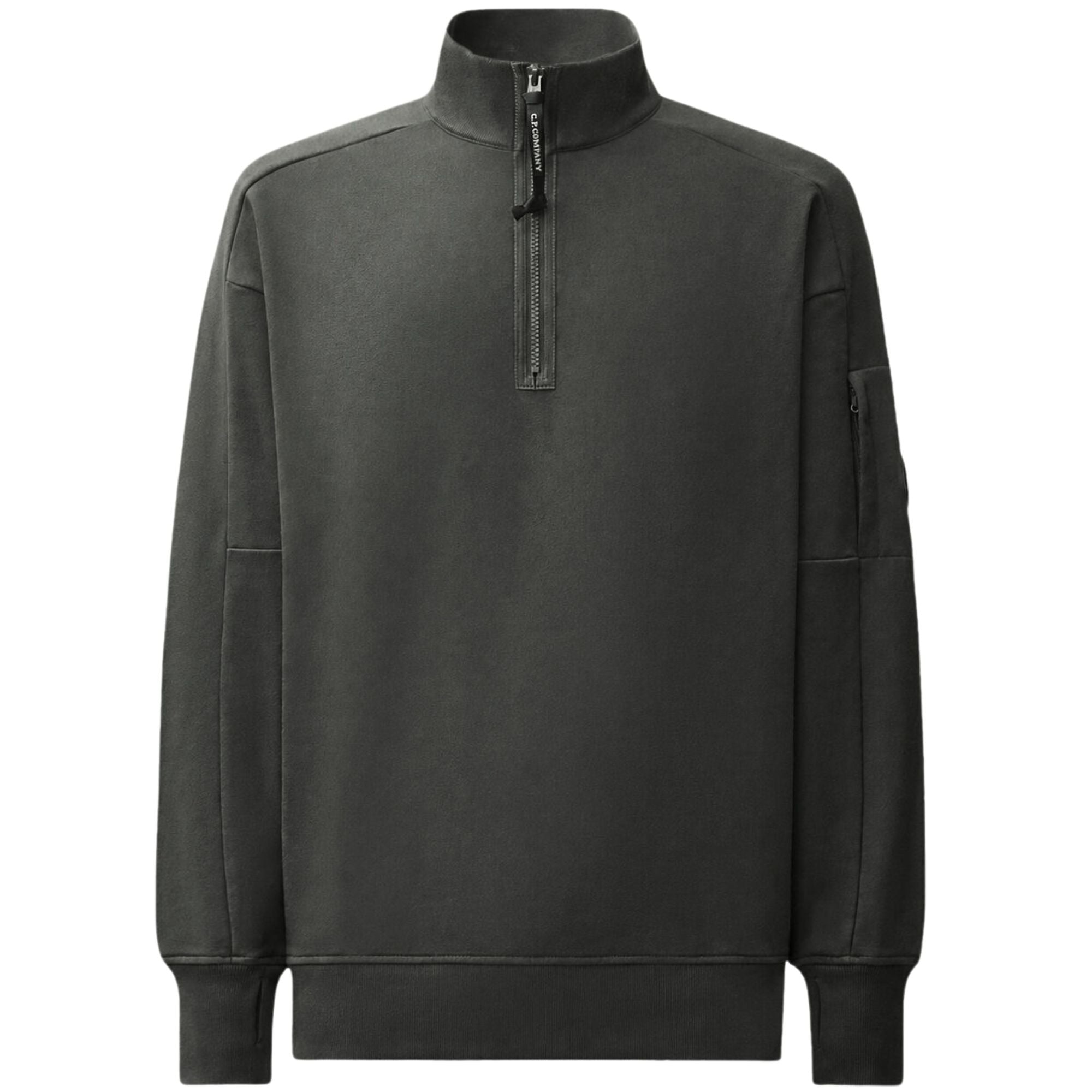 C.P. Company Diagonal Raised Fleece Lens Half Zip Sweatshirt