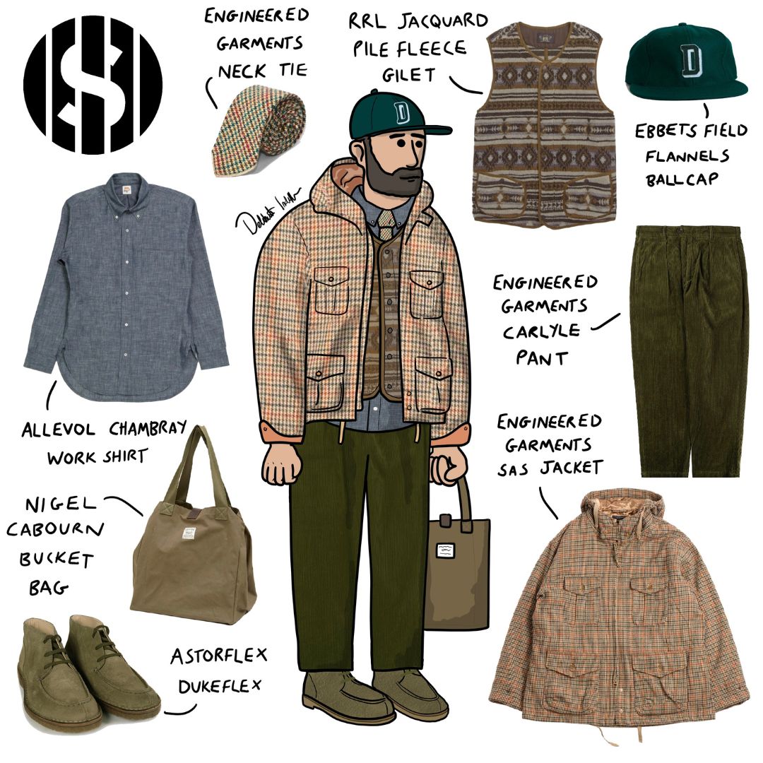 Deliberate Indifference - Illustrated Layered Winter Outfit