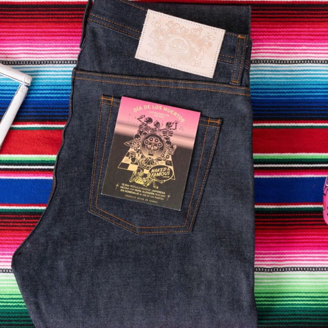 Naked and Famous All New Day of the Dead Selvedge Denim