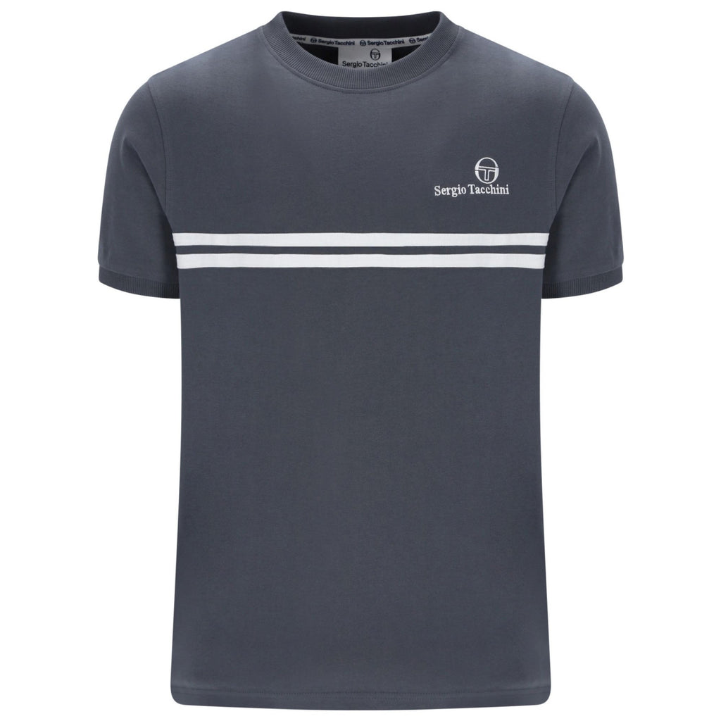 Sergio Tacchini New Supermac T-Shirt - Turbulence/White/Black