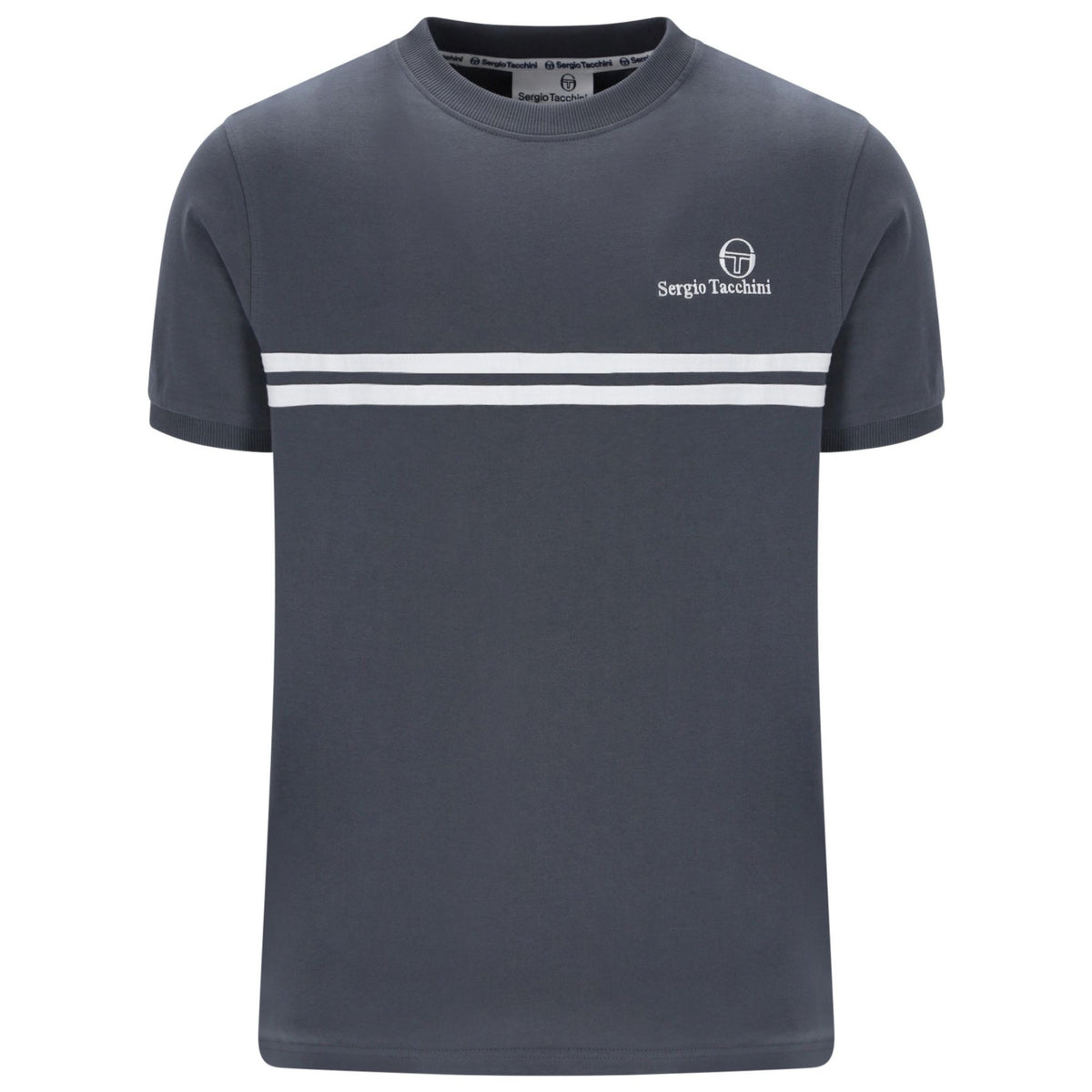 Sergio Tacchini New Supermac T-Shirt - Turbulence/White/Black