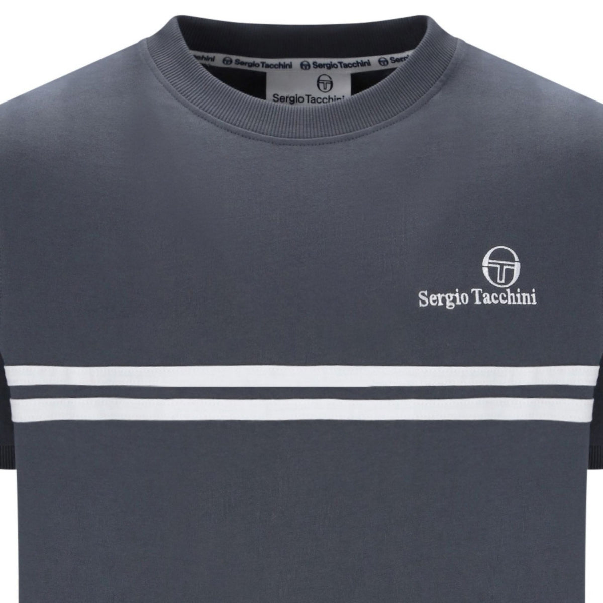 Sergio Tacchini New Supermac T-Shirt - Turbulence/White/Black