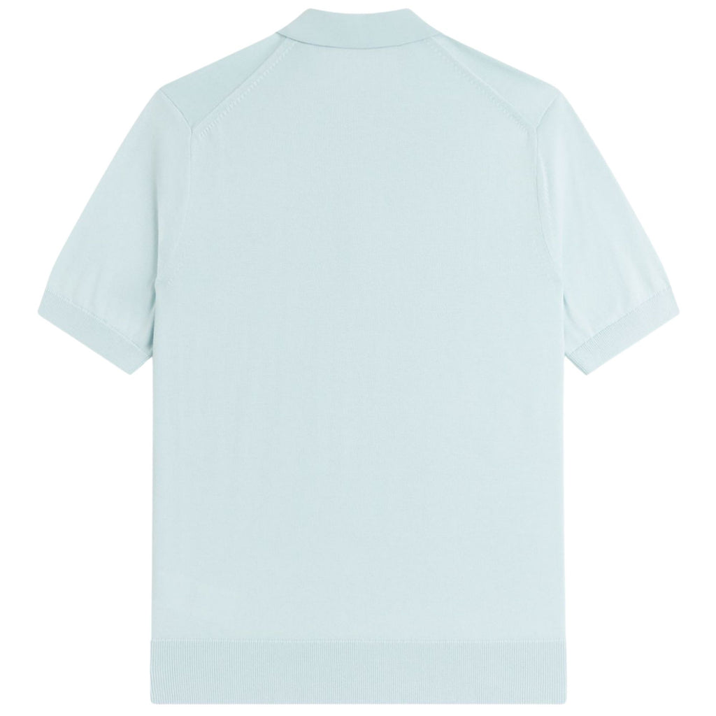 Fred Perry Cotton Knitted Shirt - Light Ice
