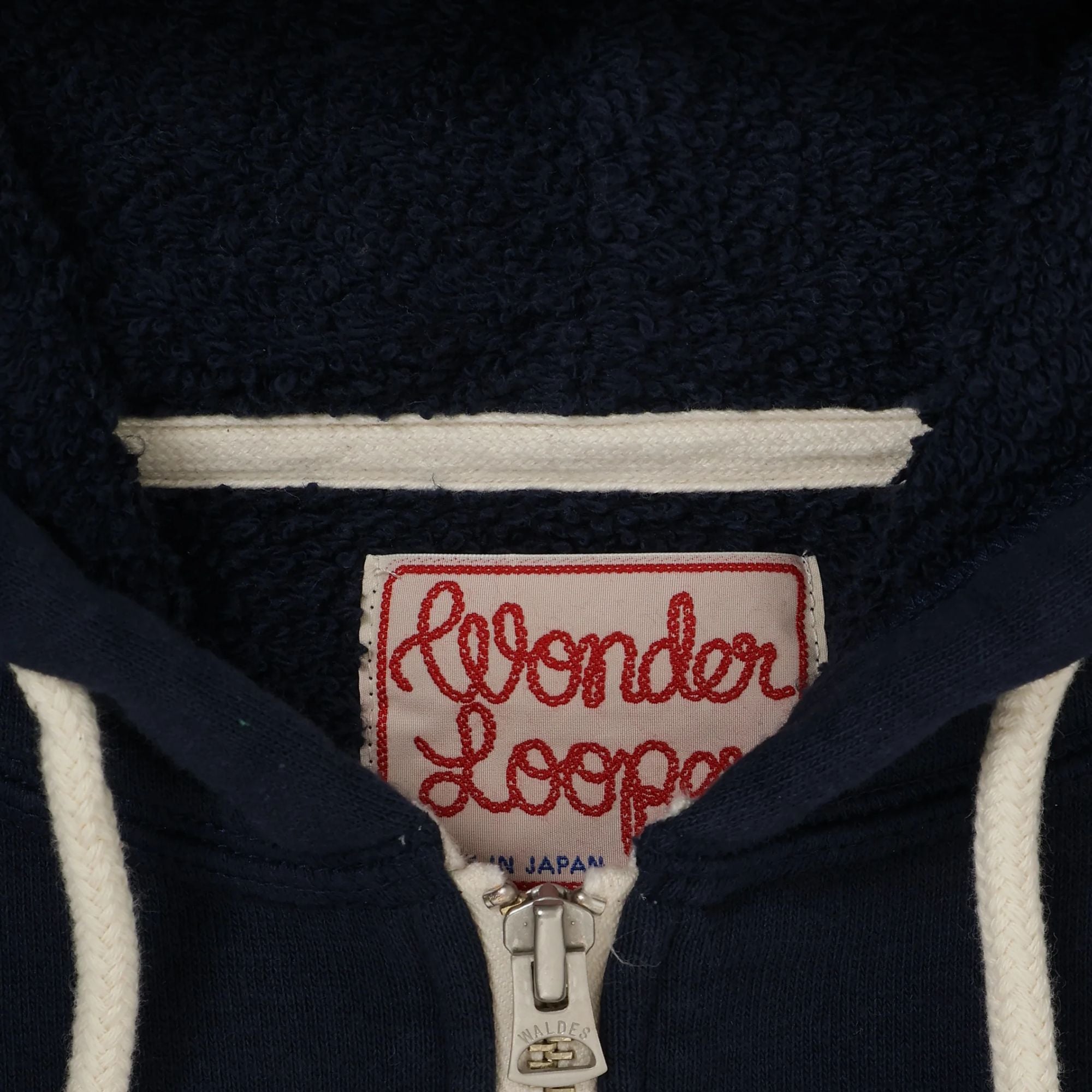Wonder Looper Zip Hoodie Super Looper French Terry - Navy