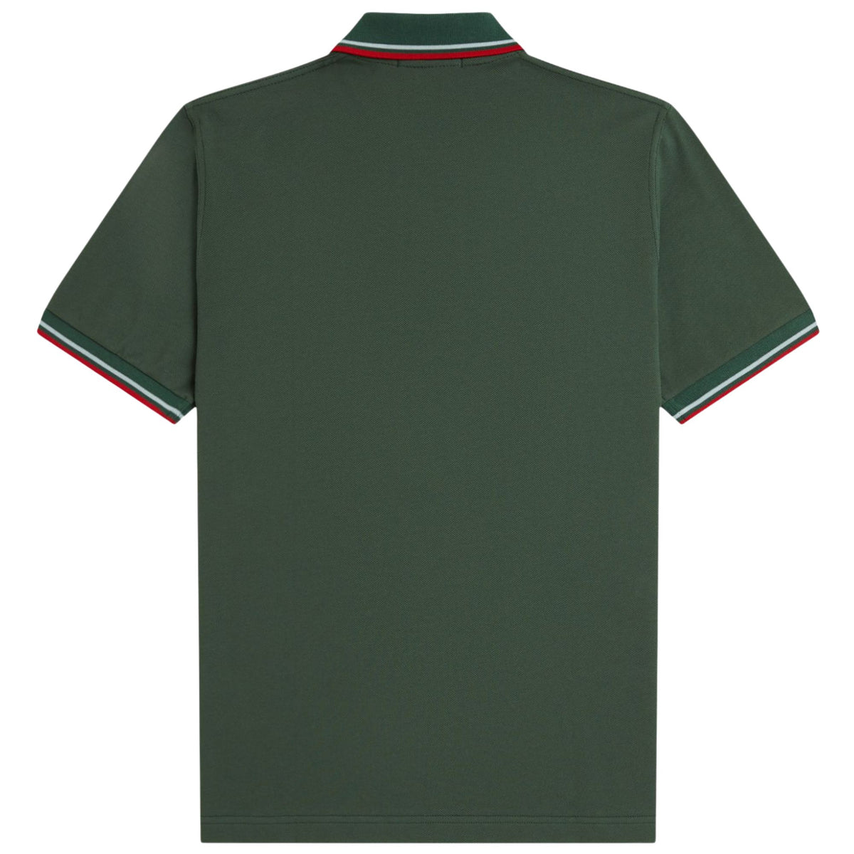 Fred Perry Reissues Made In England M12 Twin Tipped Polo - Tartan Green/Ice/Red