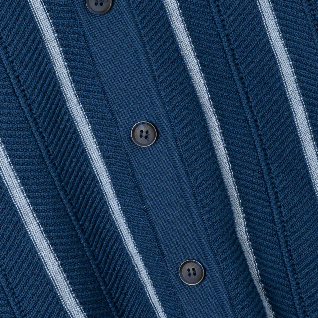 Far Afield Terson Herringbone Knit Shirt - Blue