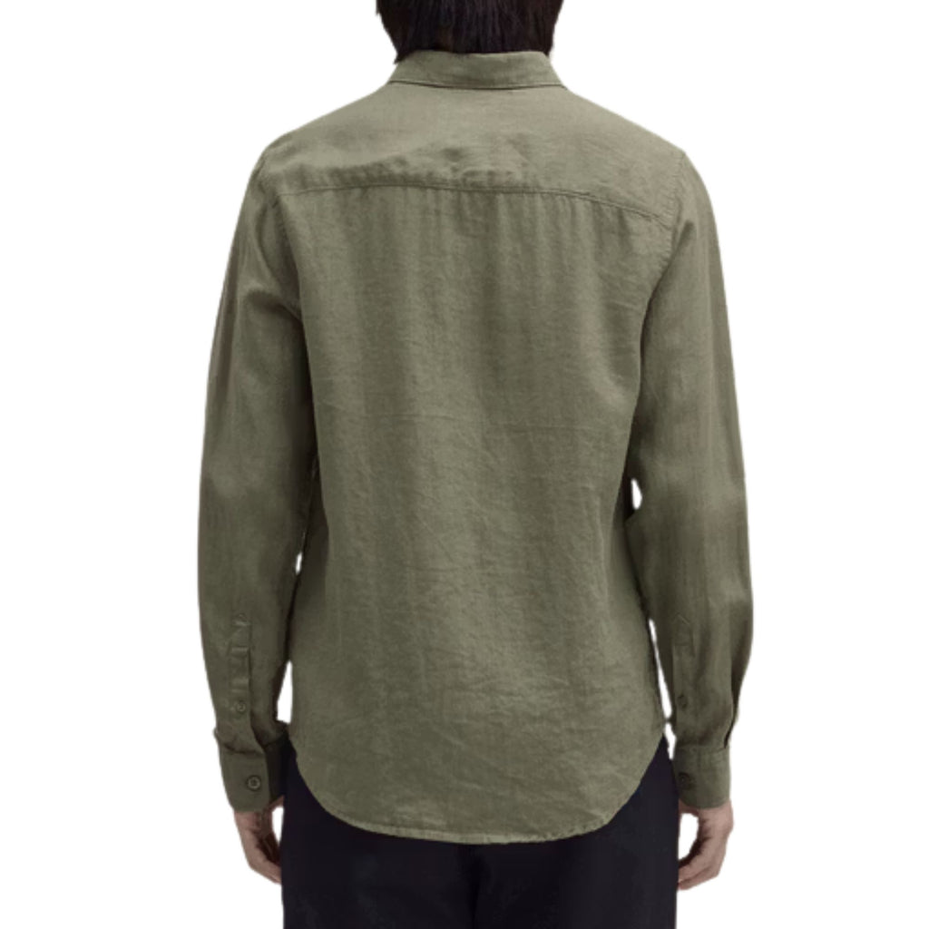 NN07 Enzo Classic Collar Linen Shirt - Capers