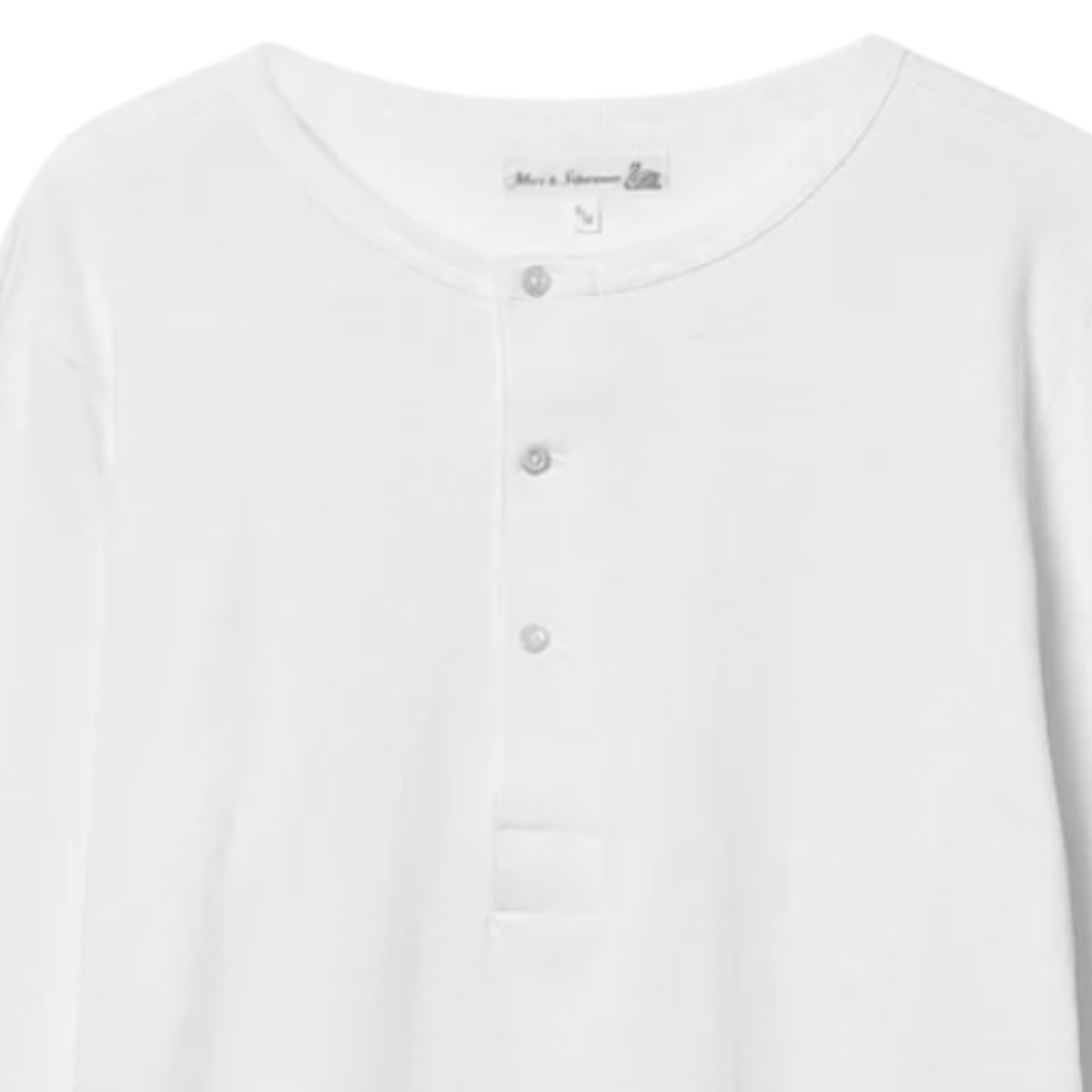 2M06 Vintage Machine Refined Classic Fit Long Sleeve Henley - White