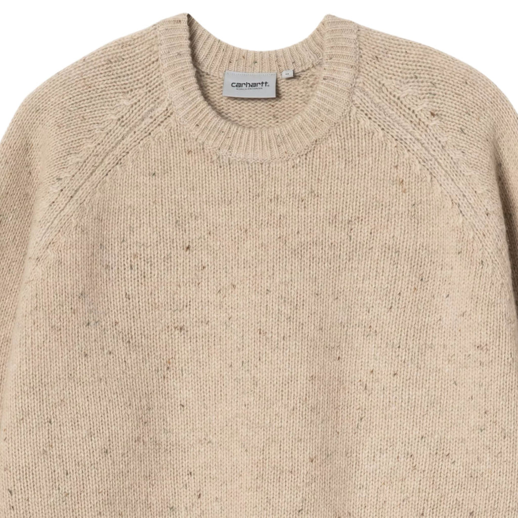 Carhartt WIP Anglistic Sweater - Speckled Fleur de Sel