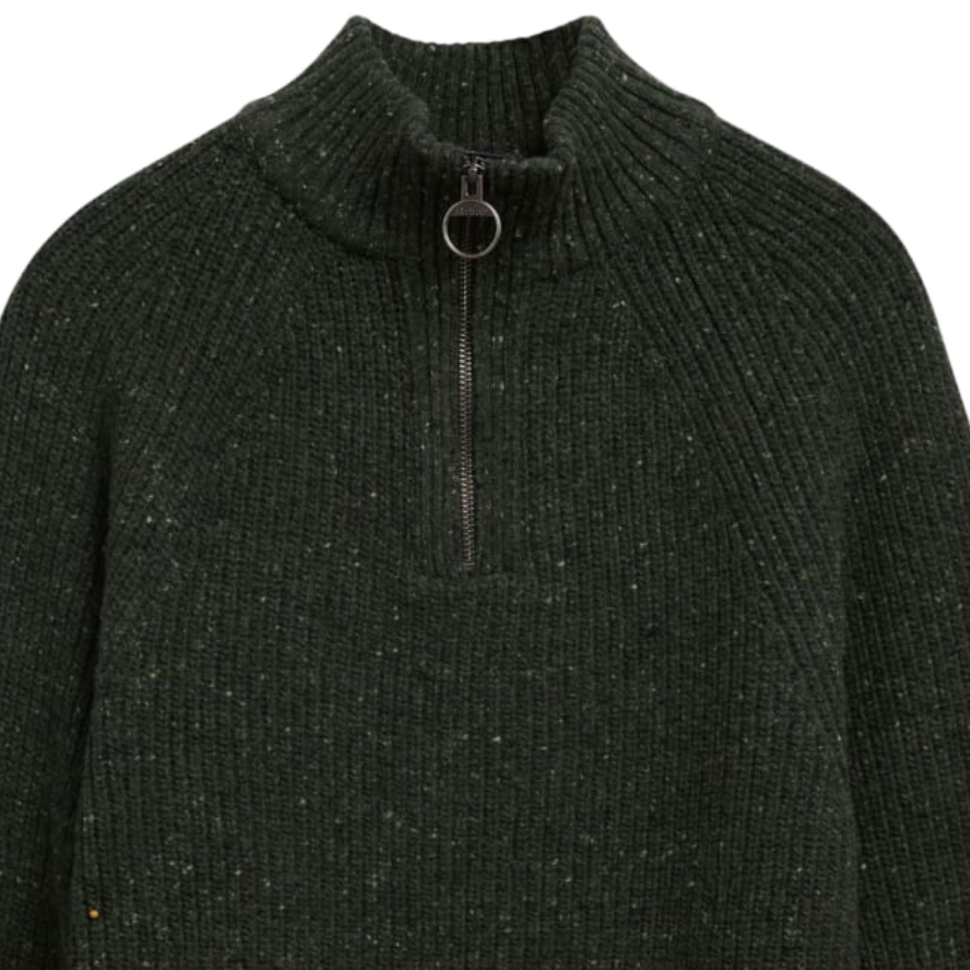 Barbour Fleck Half Zip - Olive