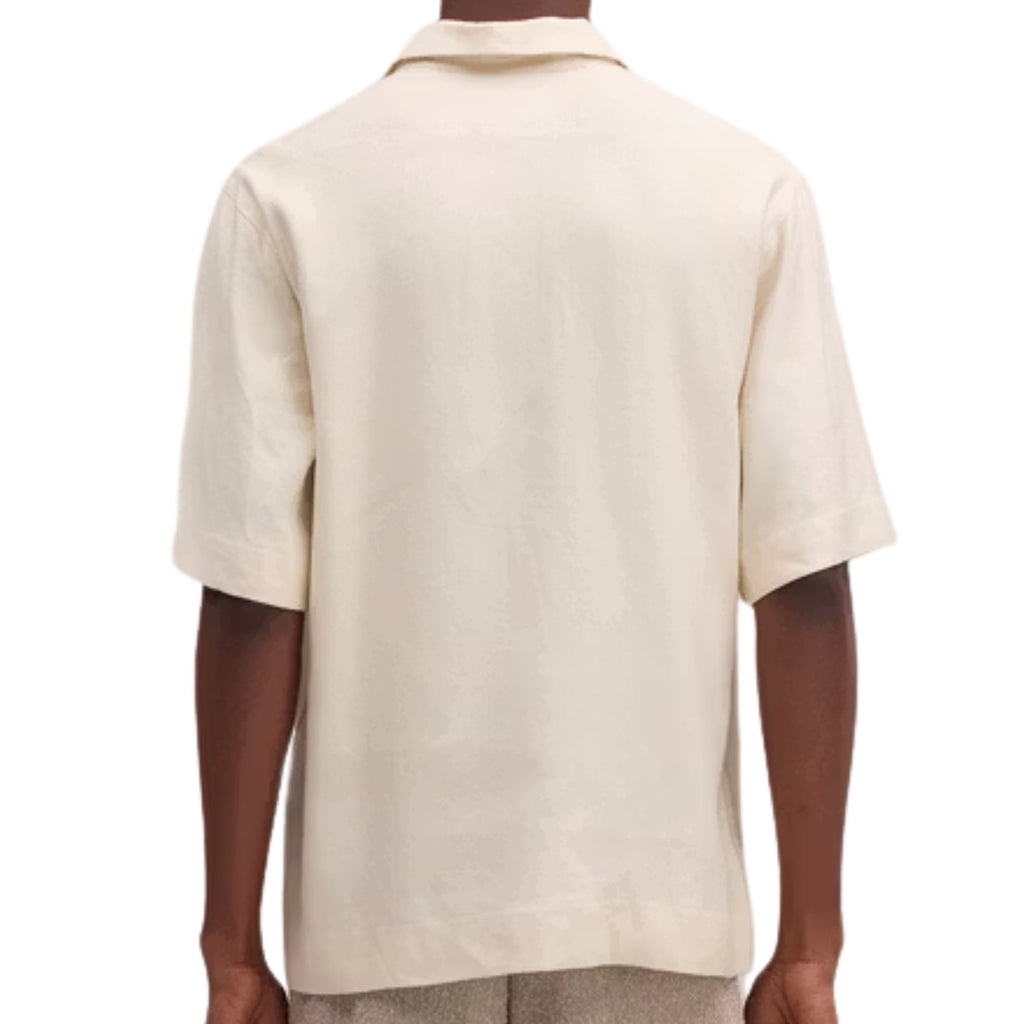NN07 Bruno Linen Blend Polo - Ivory