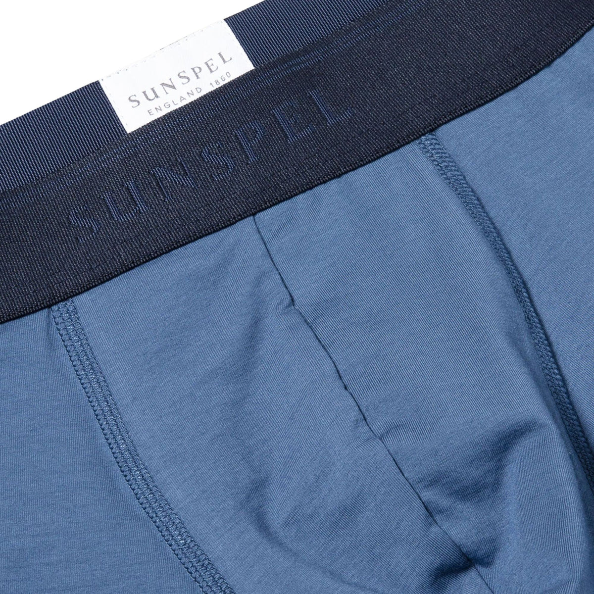 Sunspel Stretch Cotton Trunks - Atlantic Blue