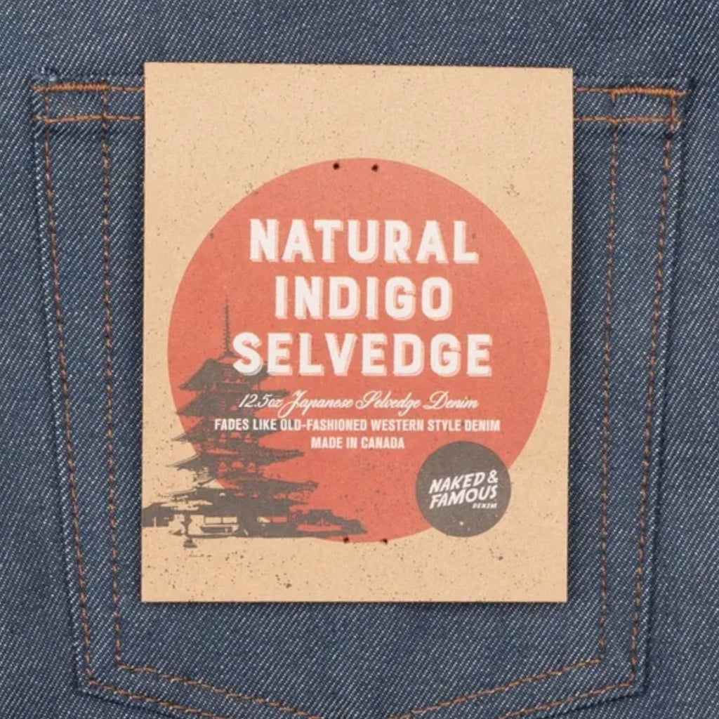 Naked and Famous Denim True Guy Natural Indigo Selvedge - Natural