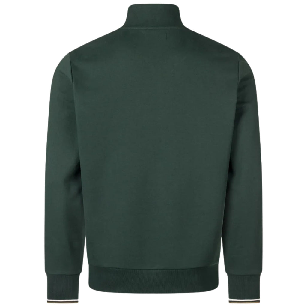 Fred Perry Half Zip Sweatshirt - Grassroots/Ecru/Bronze