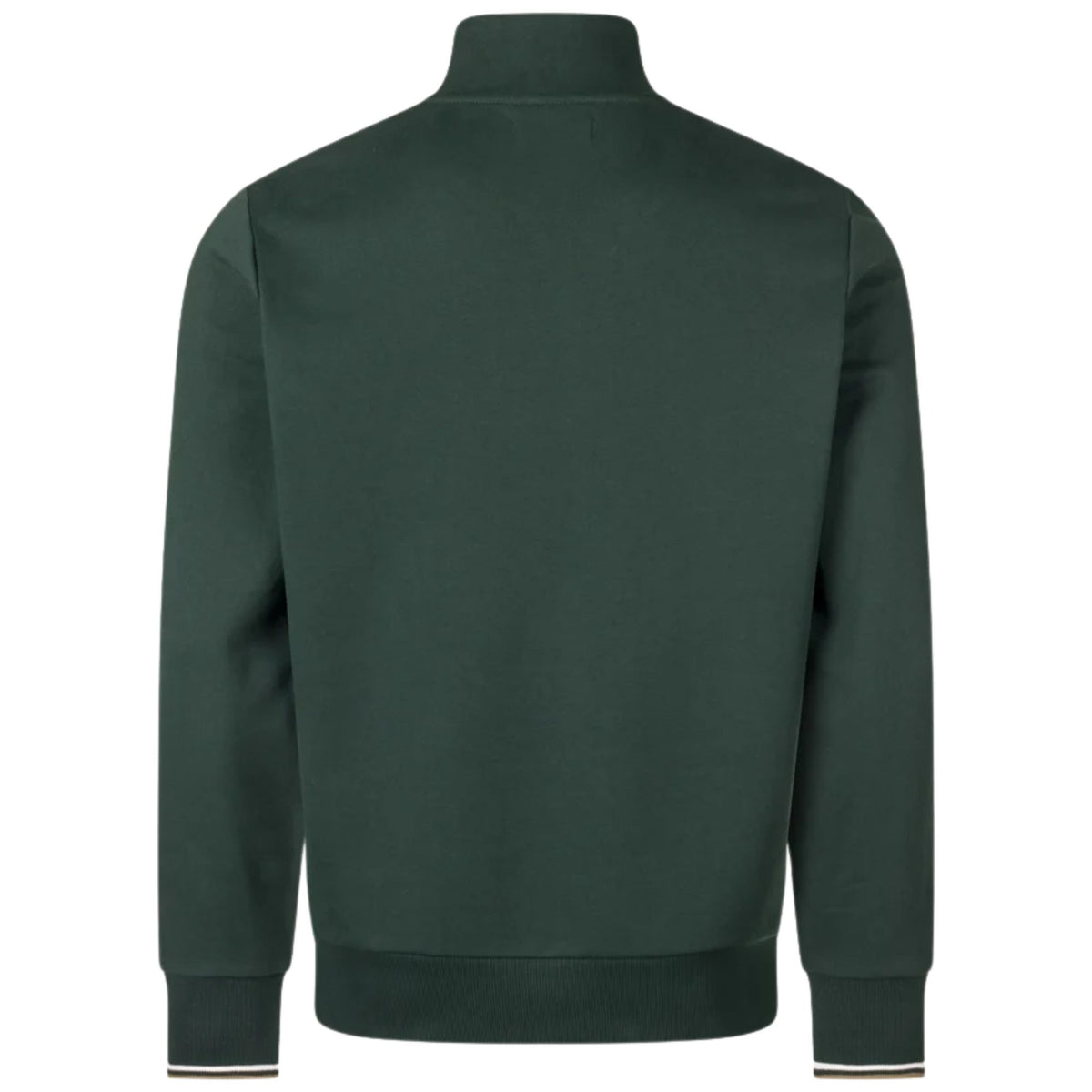 Fred Perry Half Zip Sweatshirt - Grassroots/Ecru/Bronze