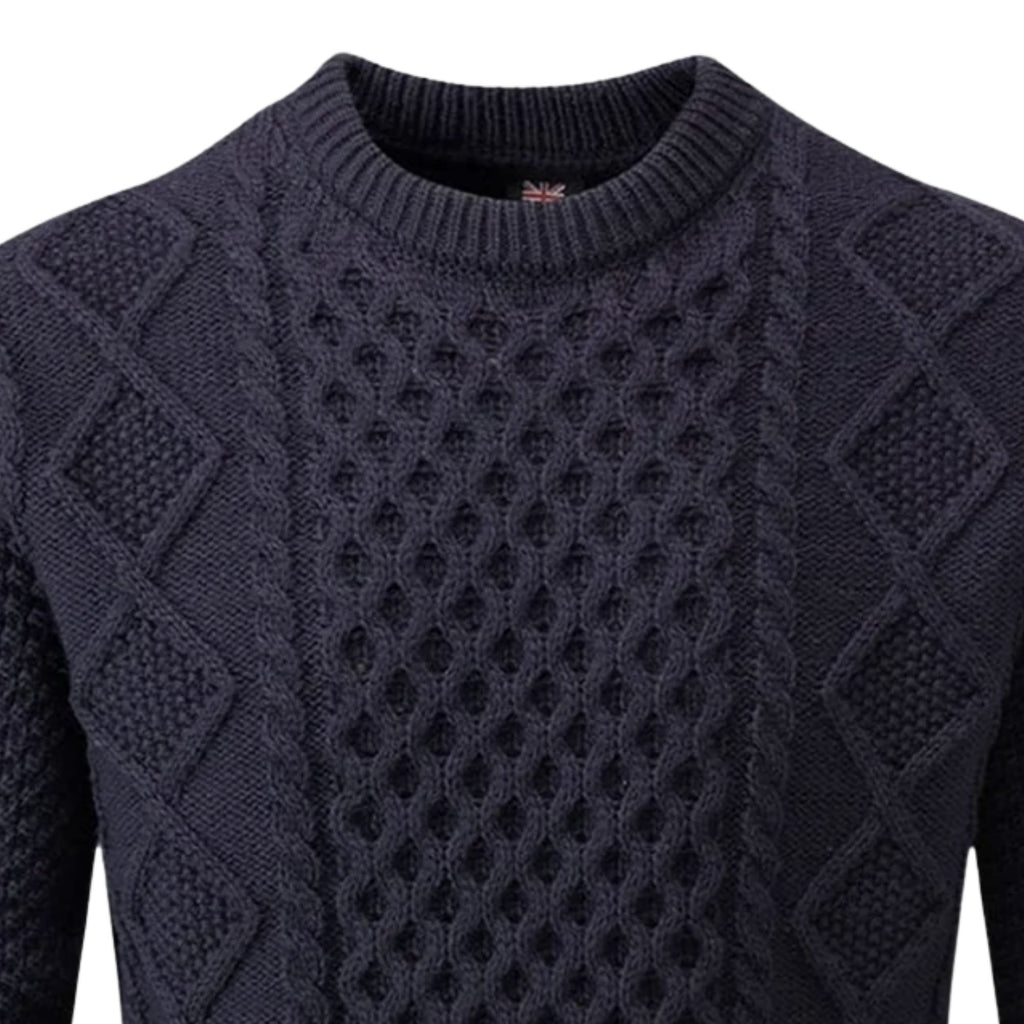 Gloverall Aran Jumper - Navy