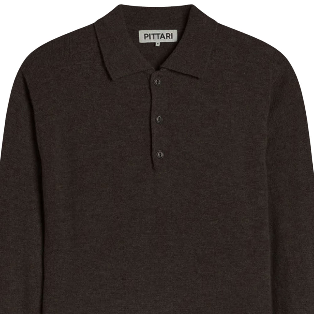 Pittari Knitted Polo Shirt - Cocoa