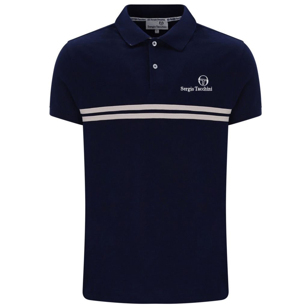 Sergio Tacchini New Supermac Polo Shirt - Maritime Blue/Peyote
