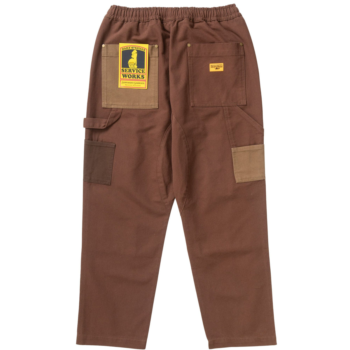 Service Works Patchwork Utility Chef Pants - Brown