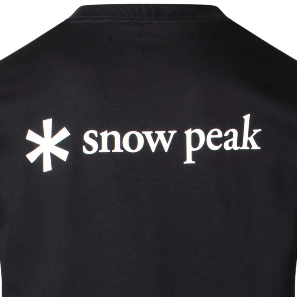 Snow Peak Back Printed Logo T-Shirt - Black