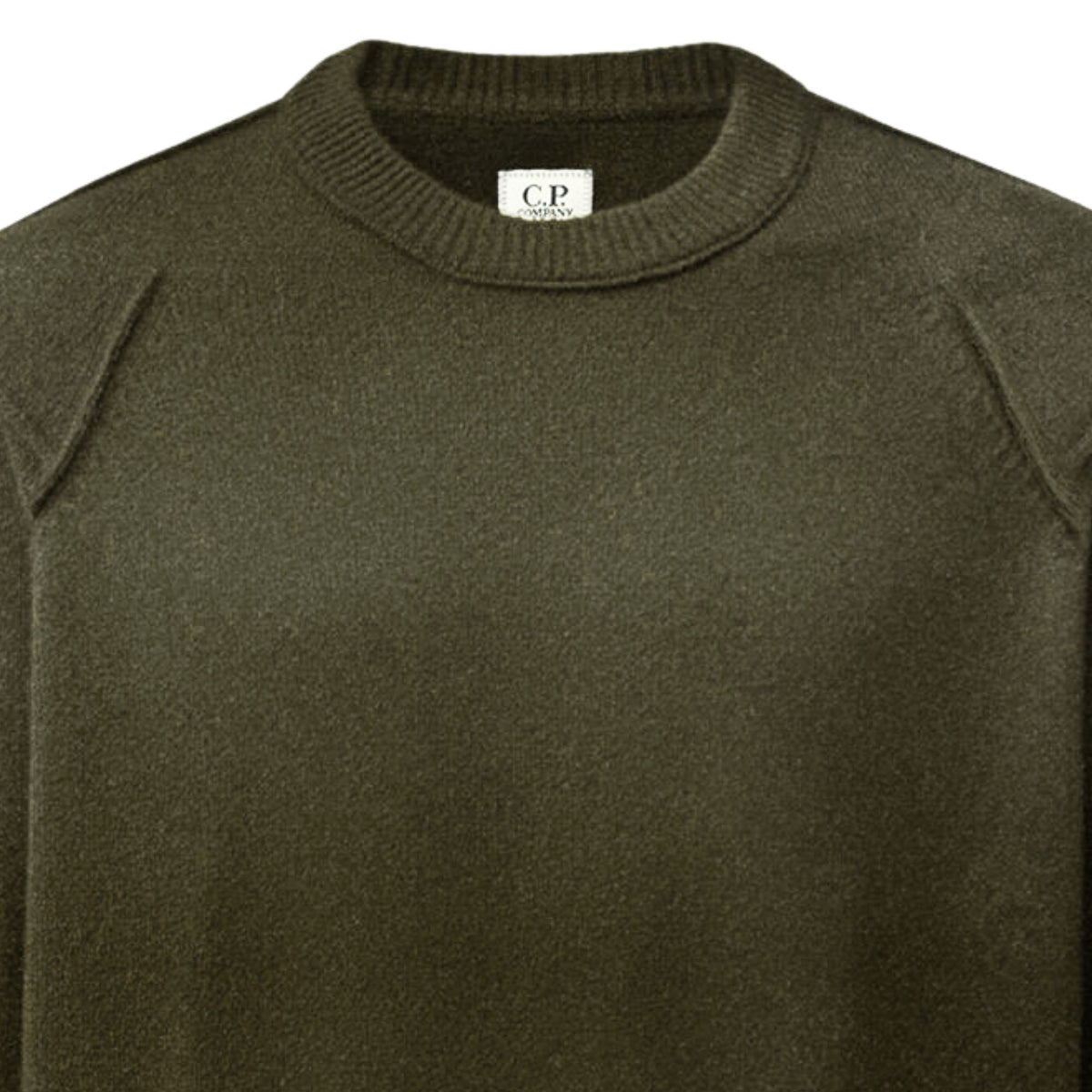C.P Company Lambswool Lens Crewneck Sweater - Ivy Green