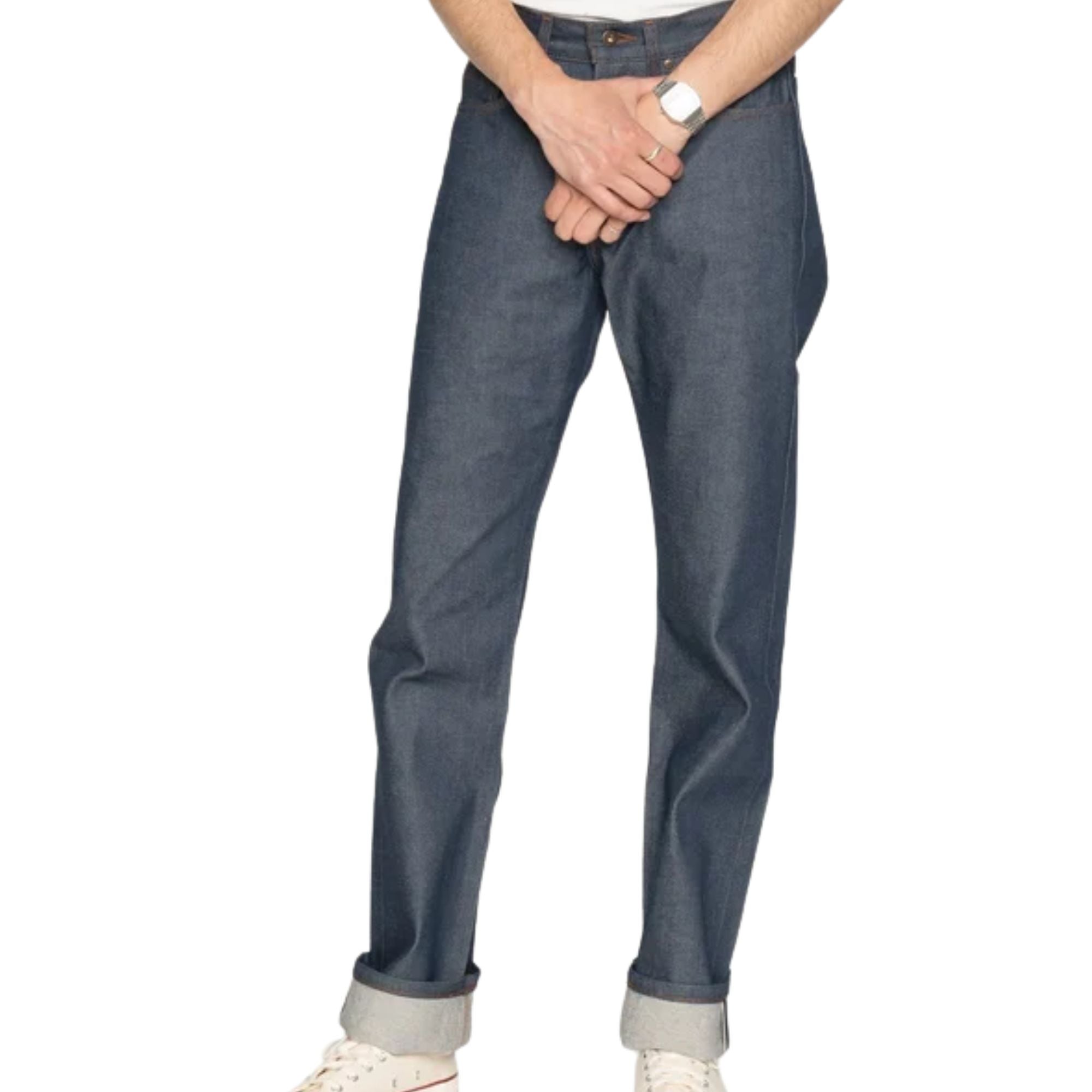 Naked and Famous Denim True Guy Natural Indigo Selvedge - Natural