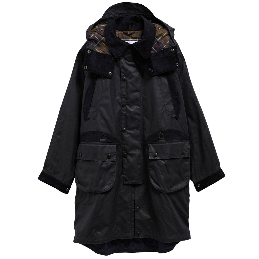 Barbour x Norbit Long Wax Jacket - Navy