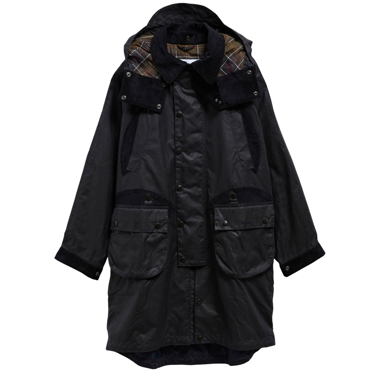 Barbour x Norbit Long Wax Jacket - Navy