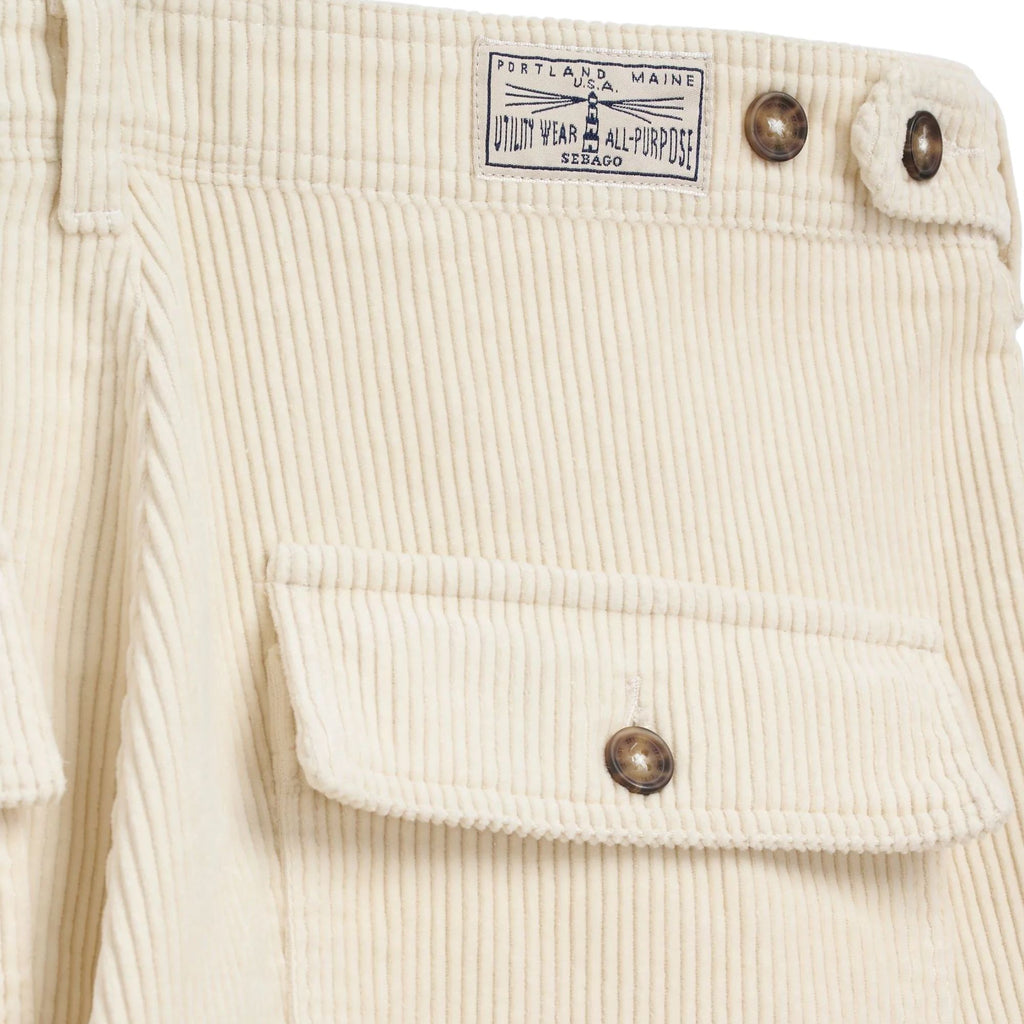 Sebago Milton Corduroy Trousers - White Natural