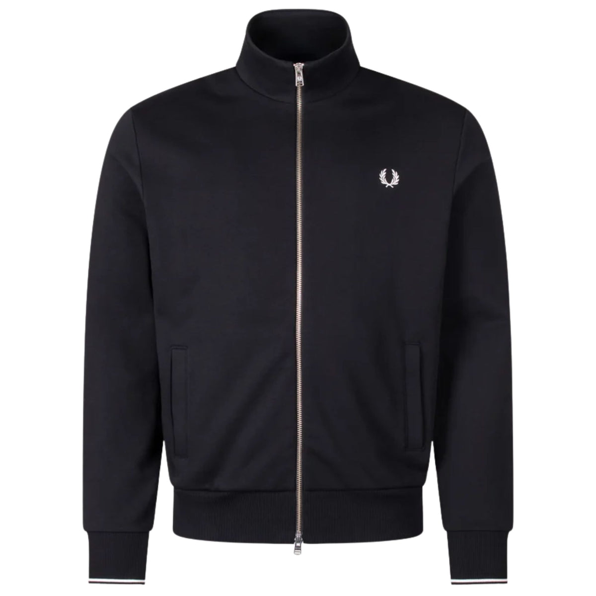 Fred Perry Zip Through Sweatshirt - Black