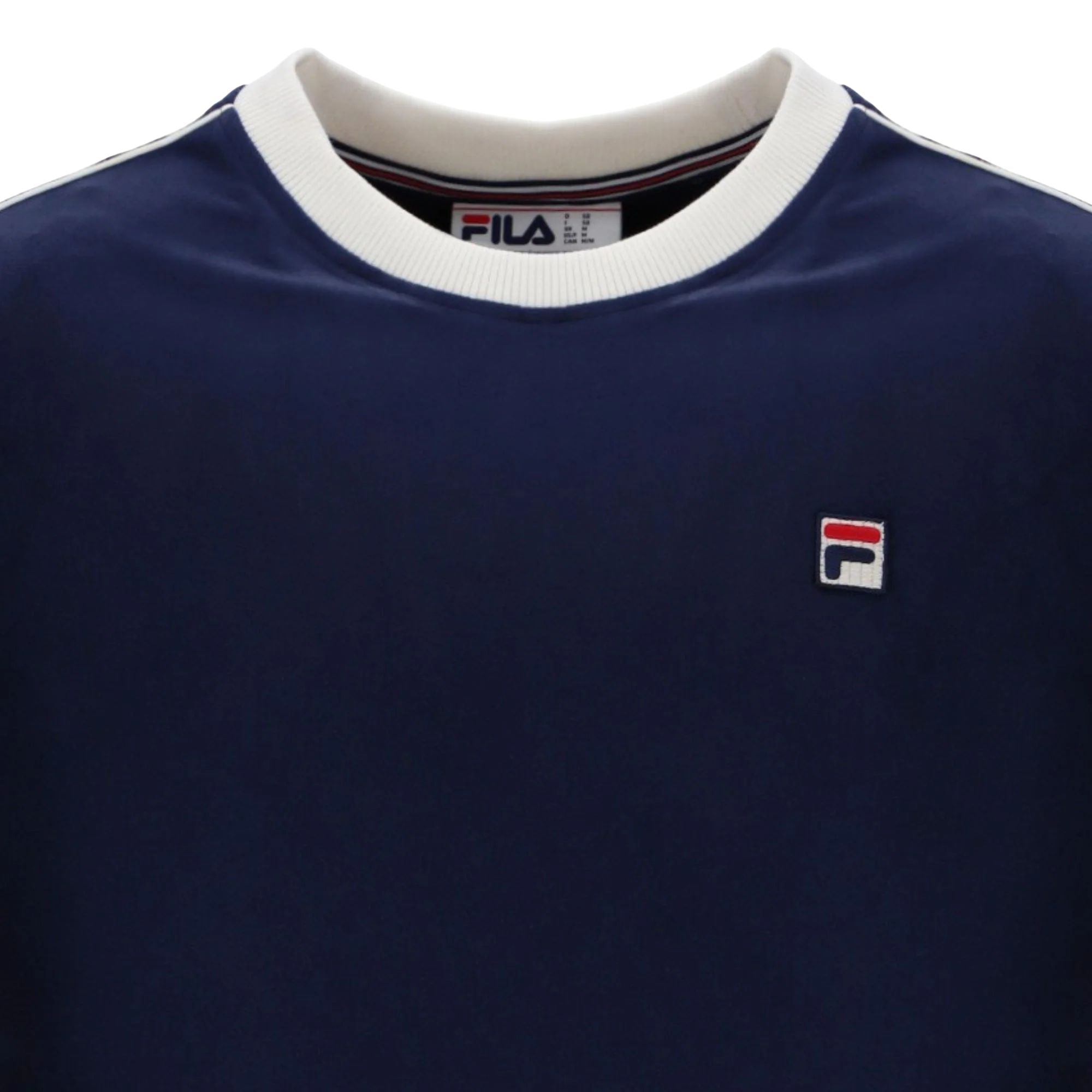 Fila Vintage Basilio Velour T-Shirt - Fila Navy