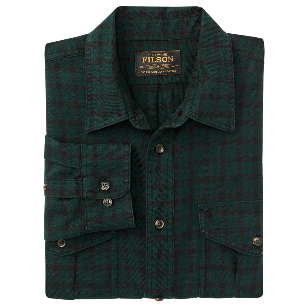 Filson Alaskan Guide Shirt - Pine/Black Plaid