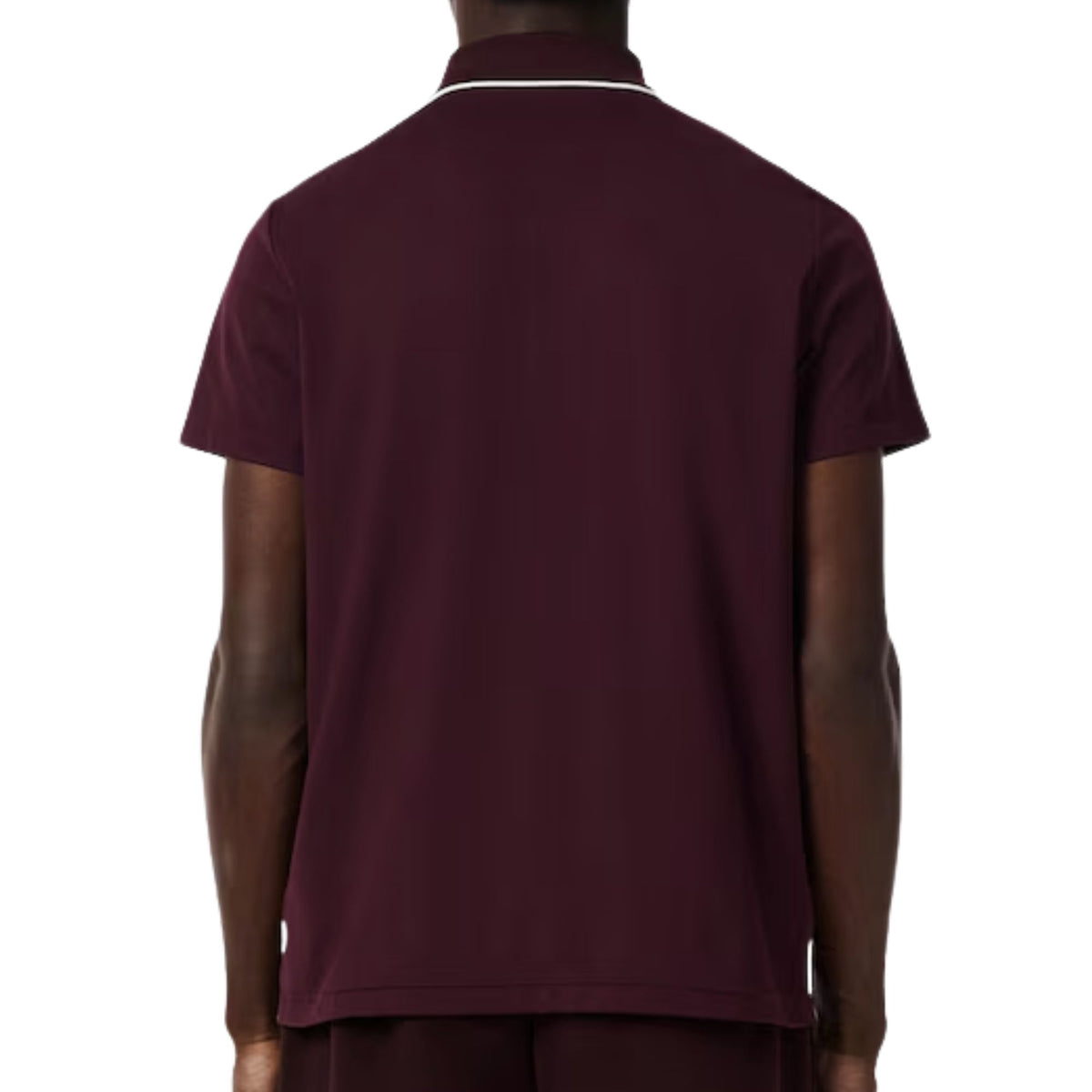 Lacoste Ultra Dry Badge Accent Tennis Heritage Polo Shirt - Merlot