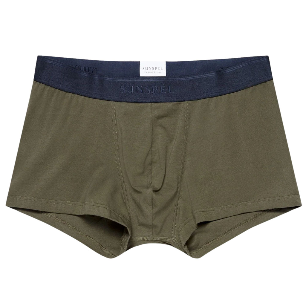 Sunspel Stretch Cotton Trunks - Khaki
