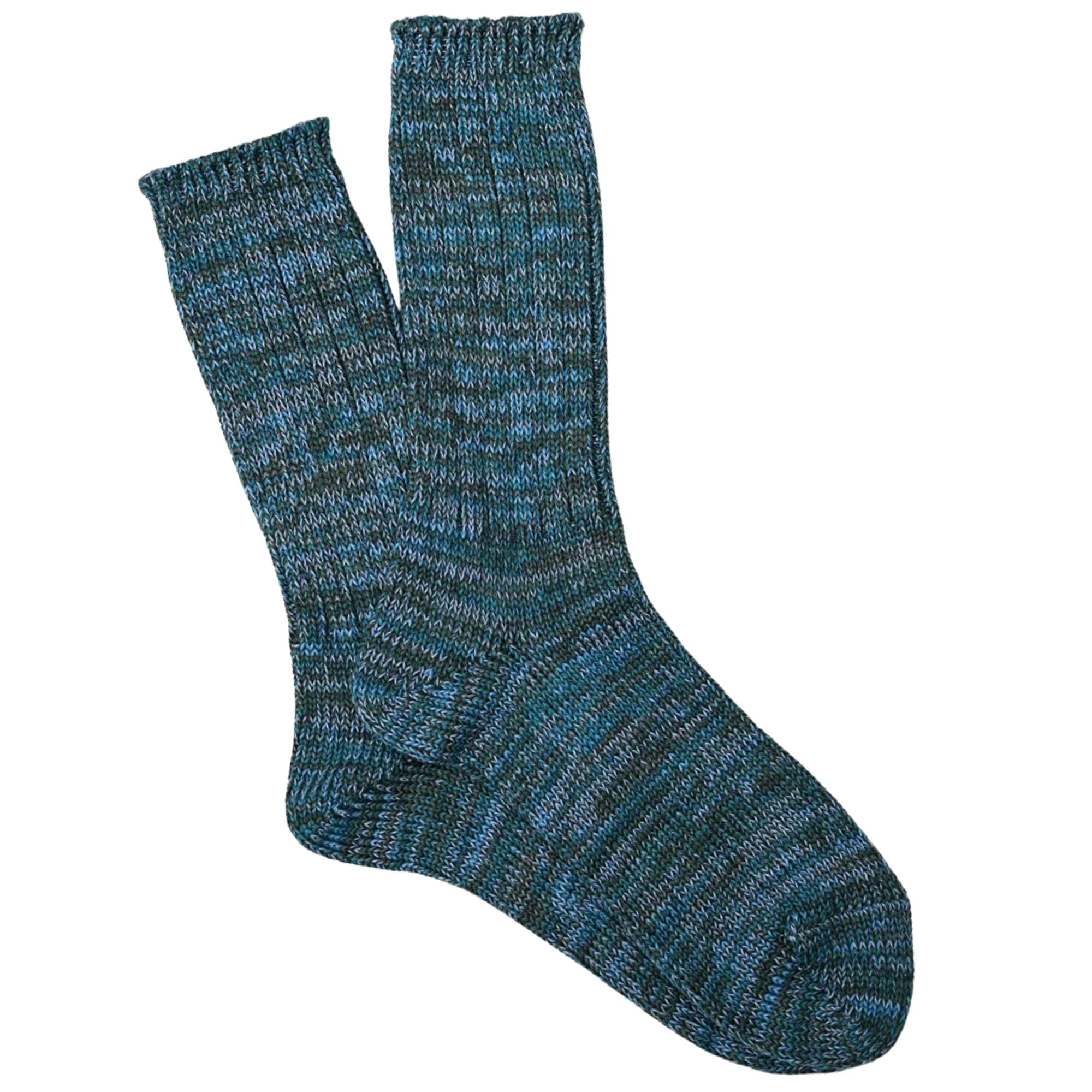 Anonymous Ism 5 Colour Mix Crew Sock - Green