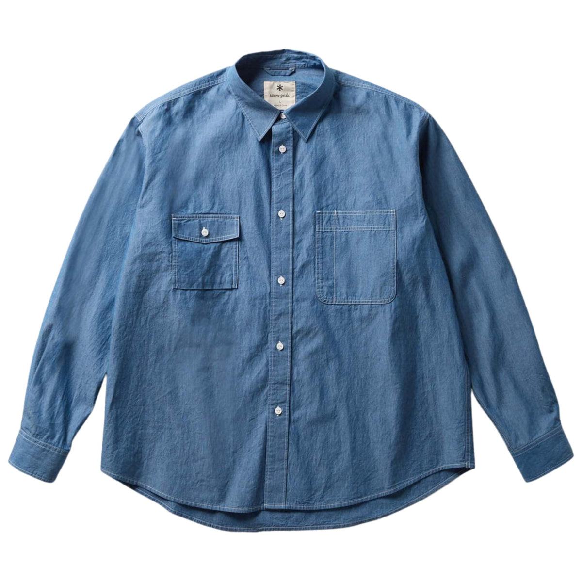 Snow Peak Chambray Work Shirt - Blue – Stuarts London