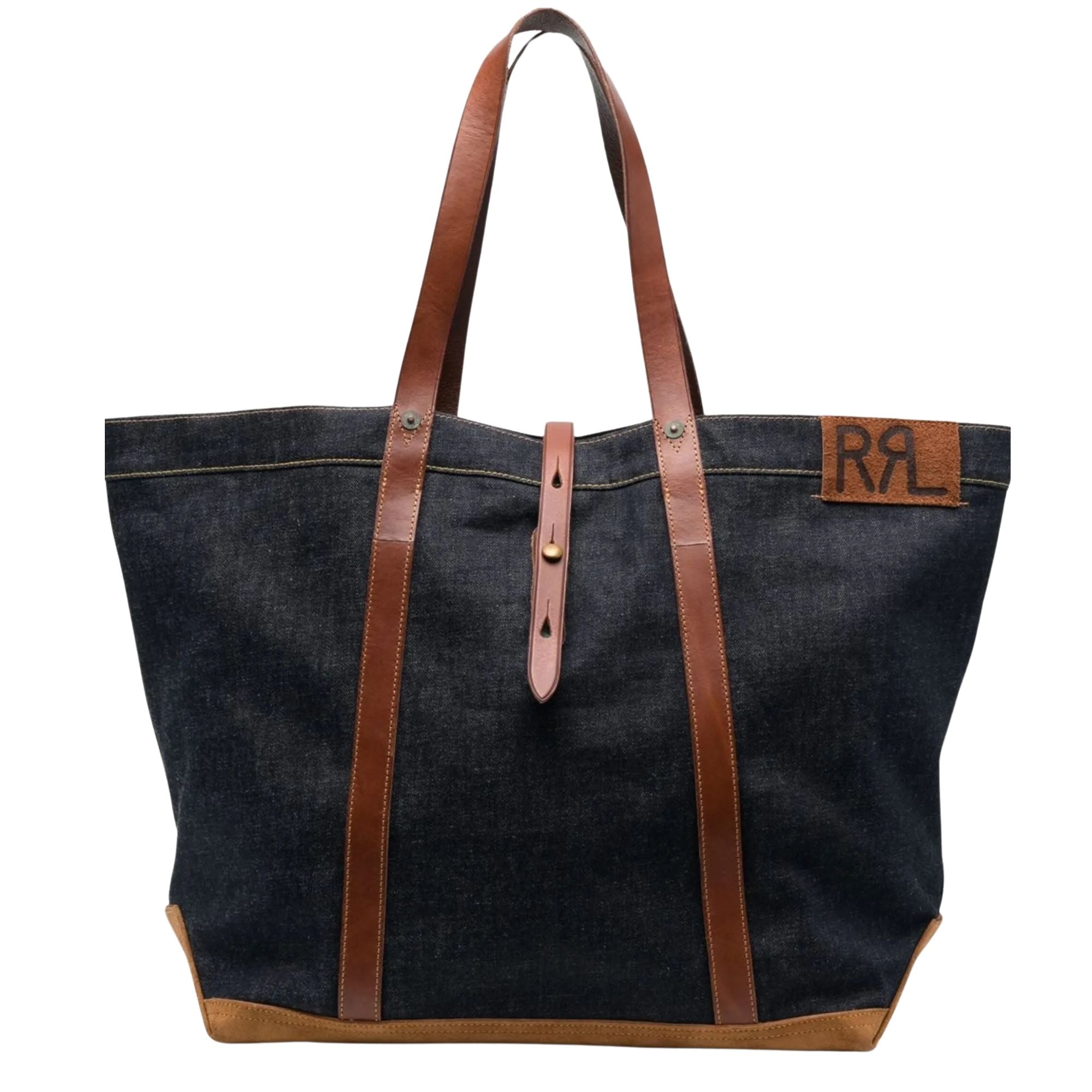 RRL by Ralph Lauren Leather-Trim Denim Tote - Indigo