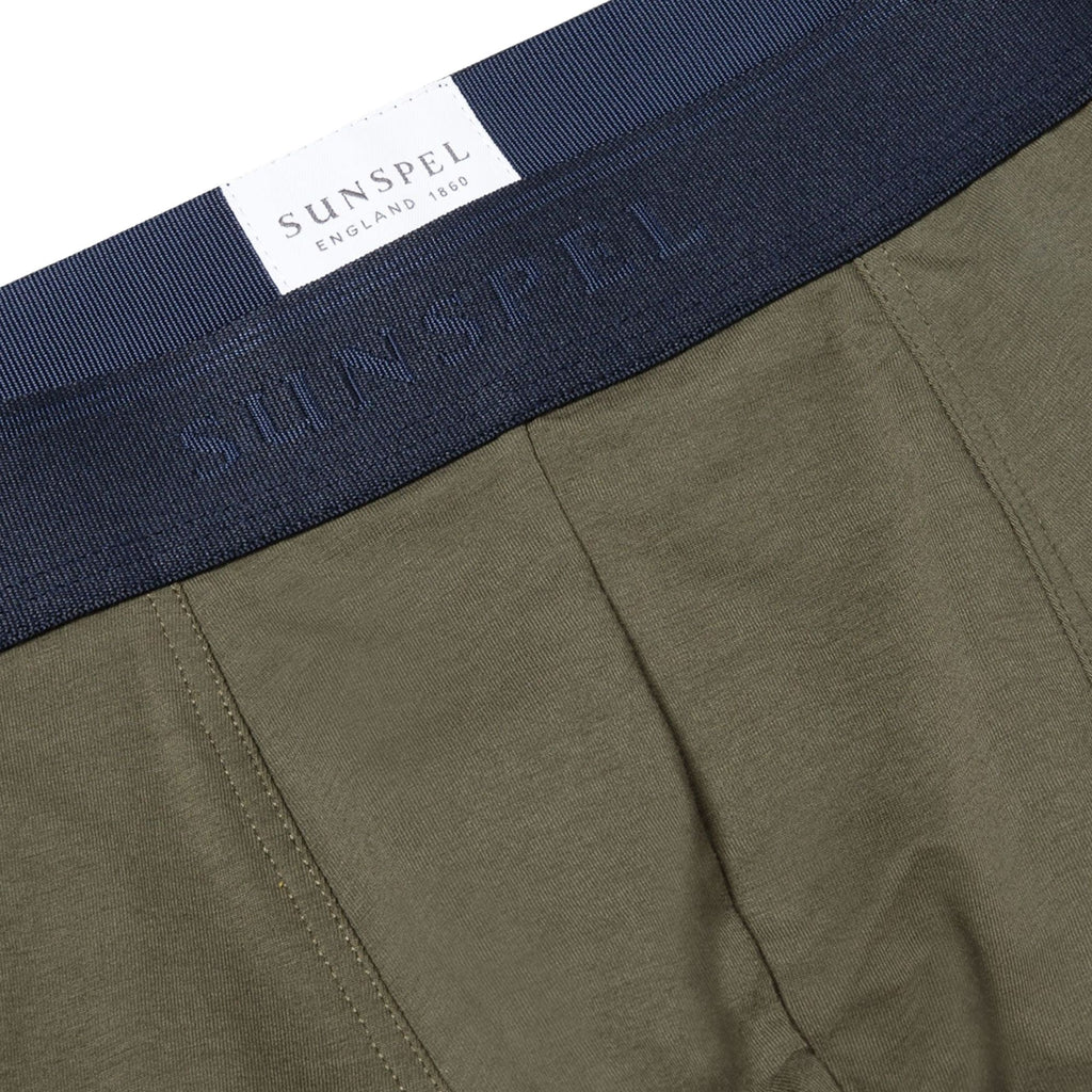 Sunspel Stretch Cotton Trunks - Khaki
