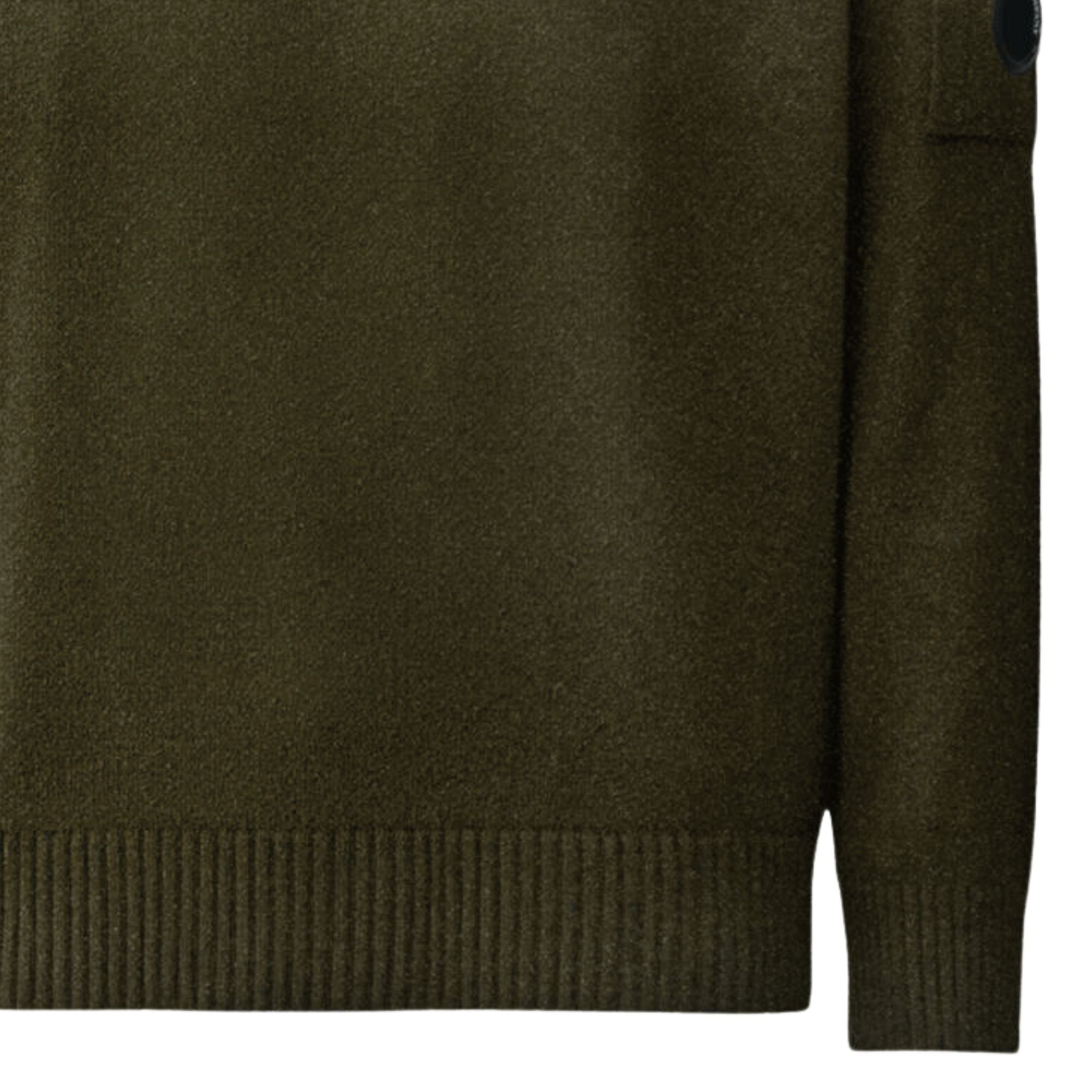 C.P Company Lambswool Lens Crewneck Sweater - Ivy Green