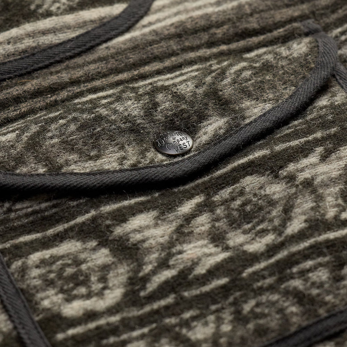 RRL by Ralph Lauren  Reversible Double-Knit Jacquard Gilet - Black/Multi