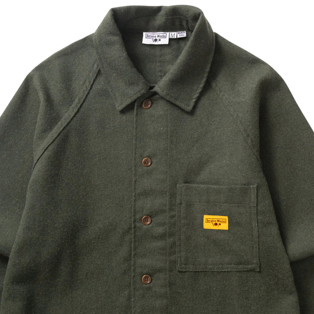 Service Works Flannel FOH Overshirt - Forest