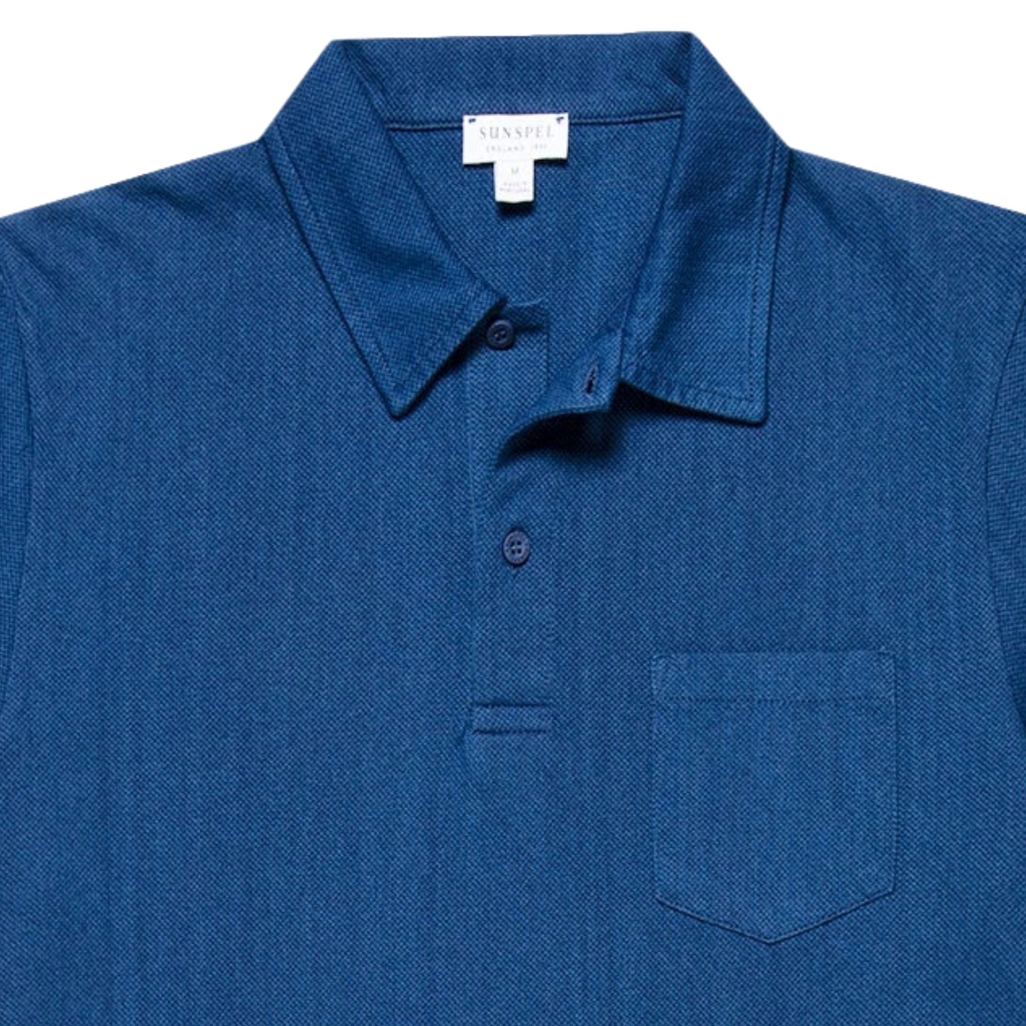 Sunspel Riviera Polo Shirt - Indigo MPOL126-IN – Stuarts London