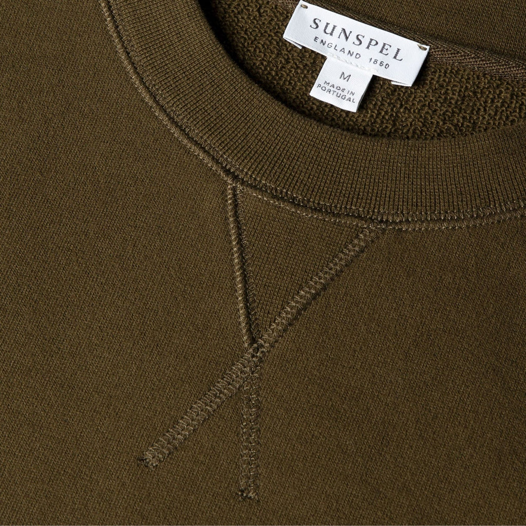 Sunspel Loopback Sweatshirt - Loden Green