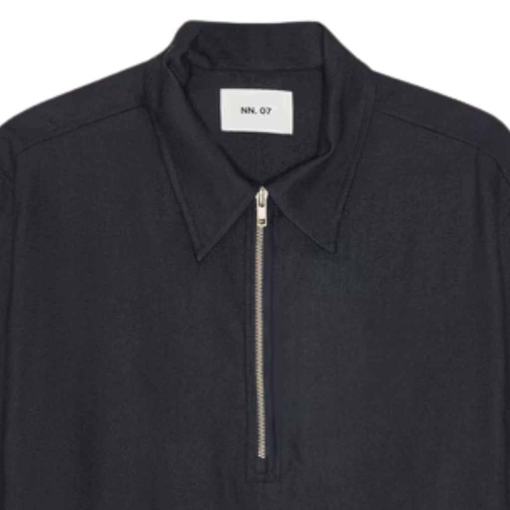 NN07 Bruno Linen Blend Polo - Deep Navy