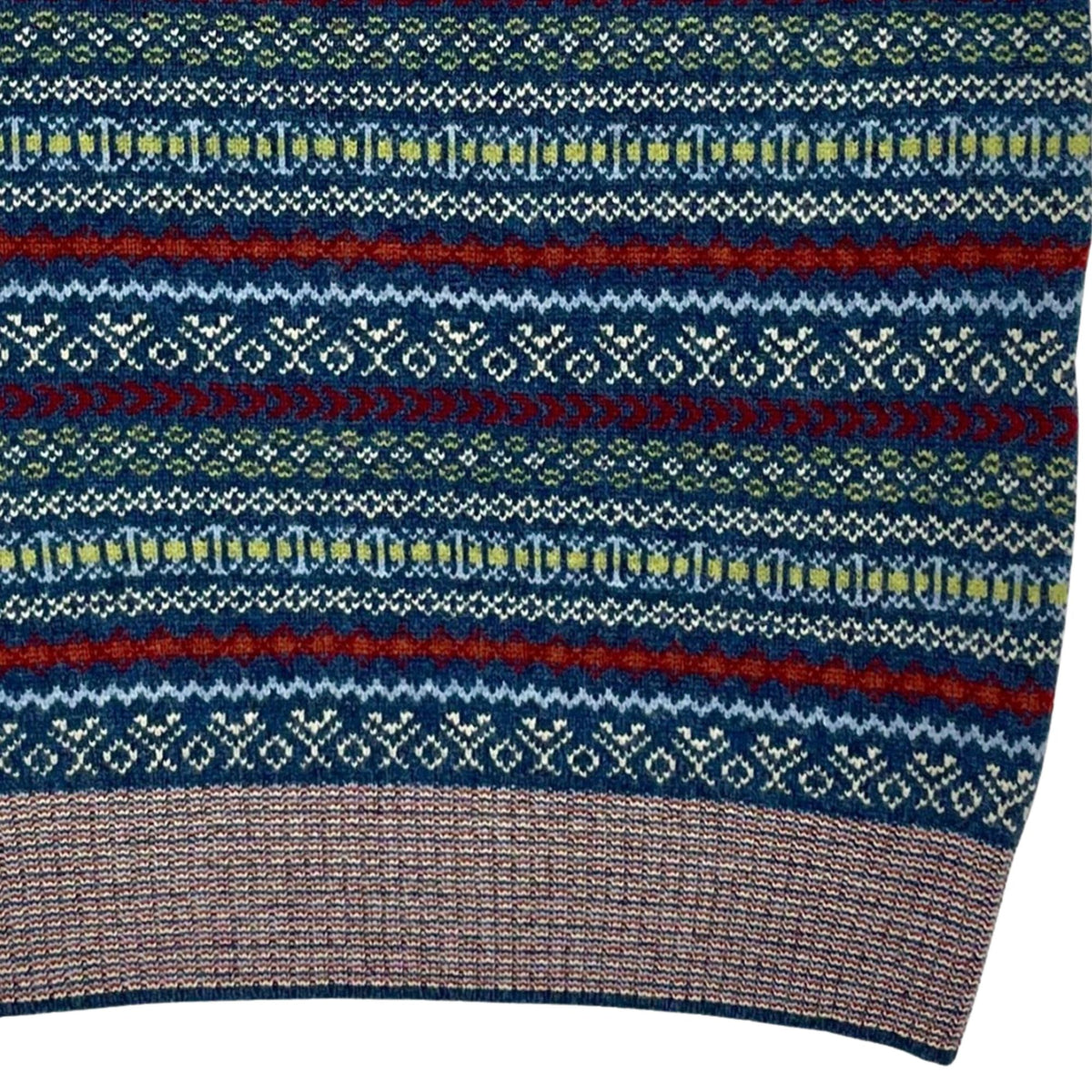 Real Hoxton Fair Isle V-Neck Slipover - Trippy Retro