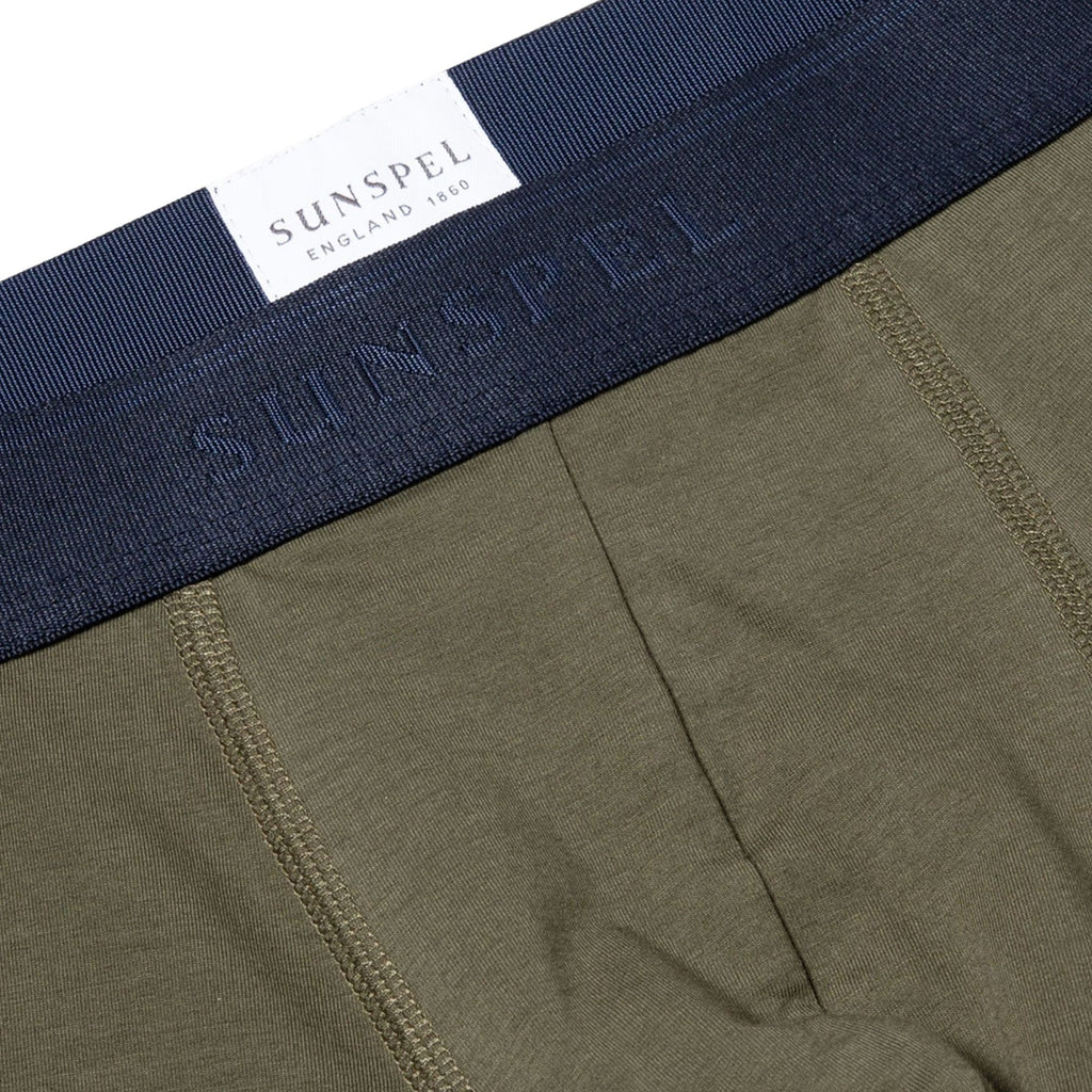 Sunspel Stretch Cotton Boxer Briefs - Khaki